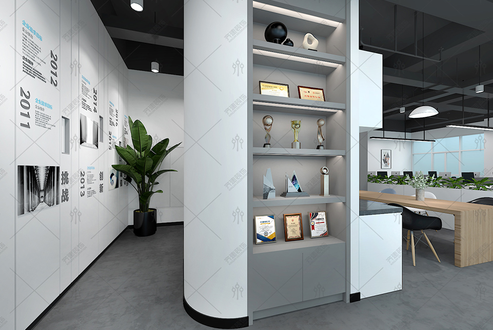 上海汽配研發中心辦公室展臺裝修設計效果圖