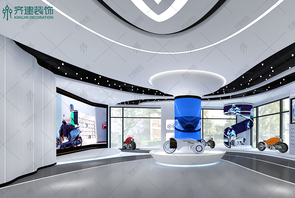 上海湯泉國際大廈辦公室展館裝修設(shè)計效果圖