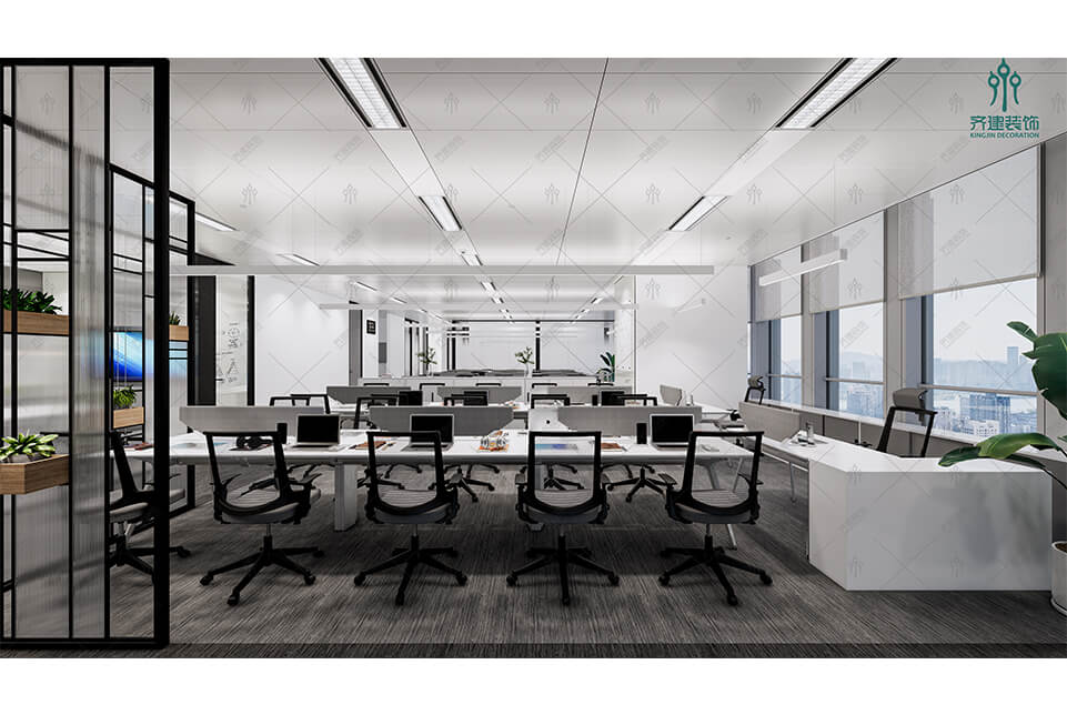 員工辦公區效果圖