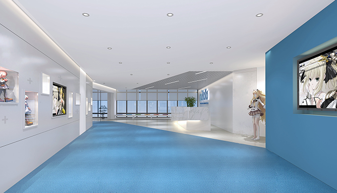 米哈游辦公室創意走廊效果圖 米哈游辦公室創意走廊效果圖