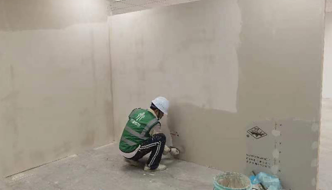 上海漕河涇中心大廈辦公室裝修施工現場