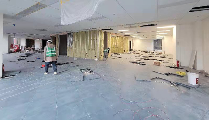 漕河涇桂林高智科技大廈辦公室裝修現(xiàn)場隨拍