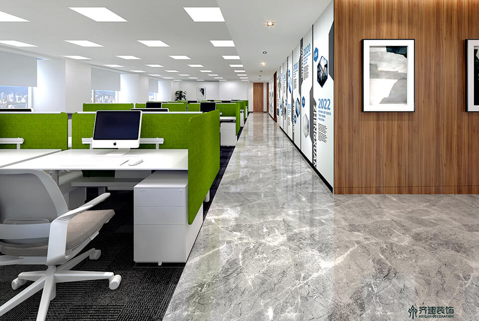 上海海螺服飾開放式辦公區裝修設計效果圖